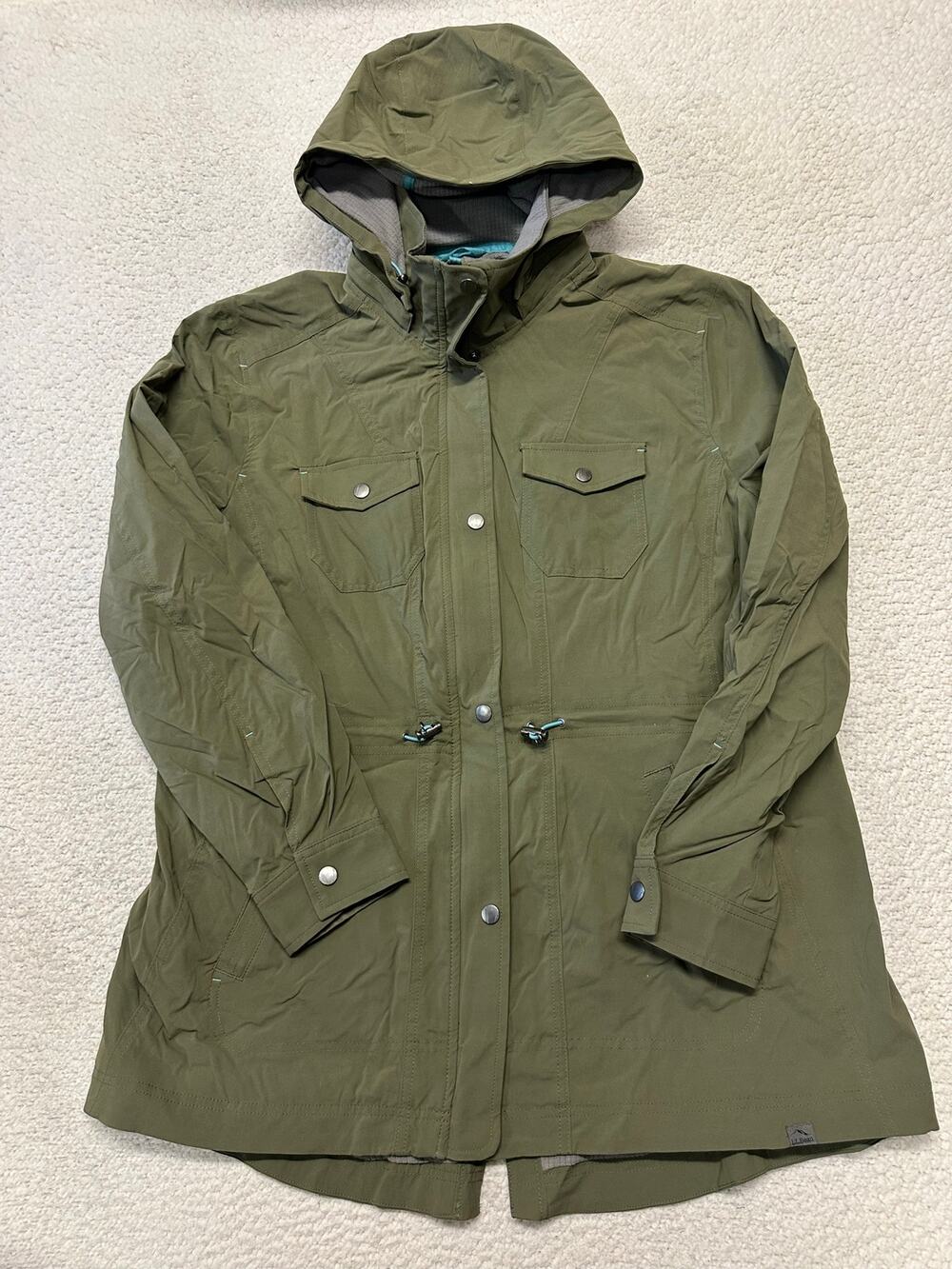 LL Bean Womens Utility Hooded Jacket Size XL